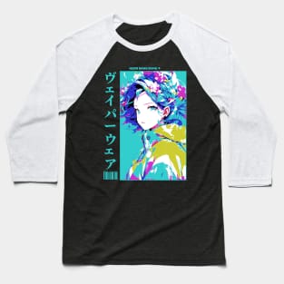 Vaporwave Anime Aesthetic Manga Girl Japanese Streetwear Baseball T-Shirt